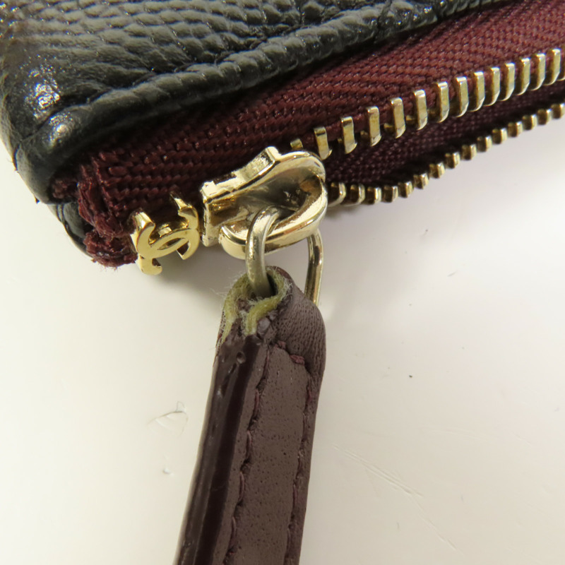 CHANEL 牛皮皮革Classic Zipped Pouch金扣手拿包-14