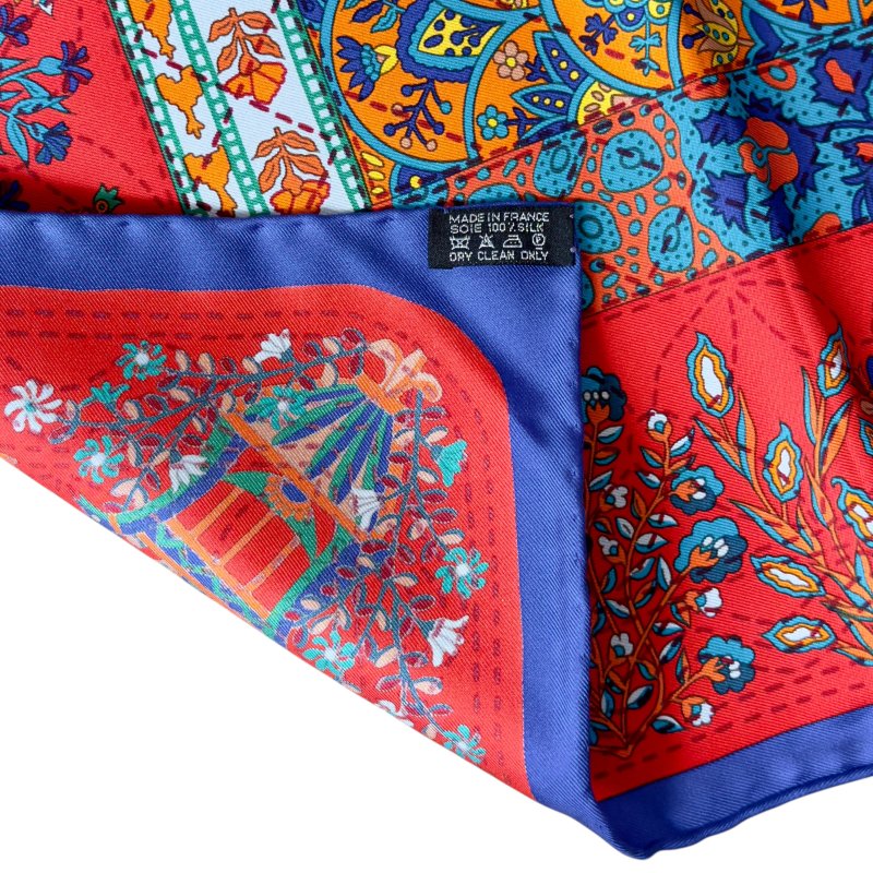 HERMES Pique Fleuri De Province 90 普羅旺斯花海 絲巾-8