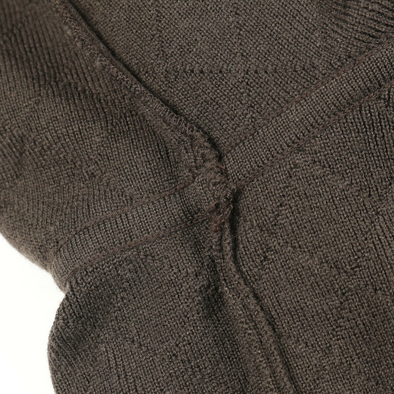 香奈兒 COCO 標誌針織毛衣 #42 P26639 V01969 羊毛 棕色米色 二手 女士-5