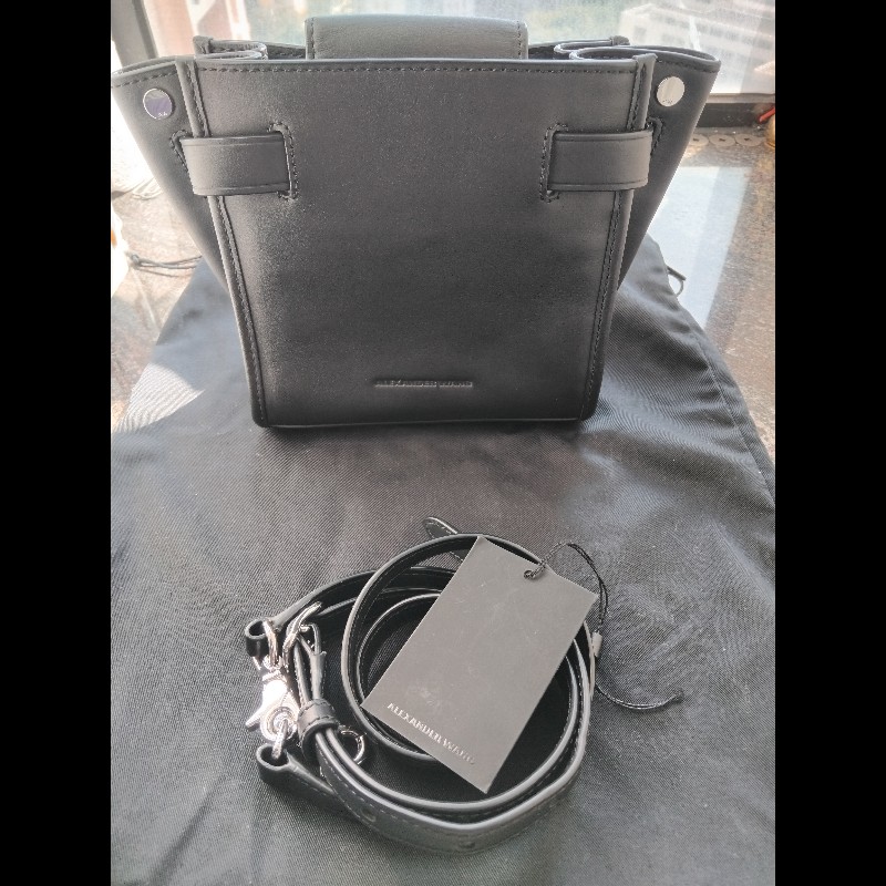 Alexander Wang 黑皮革手提包-1