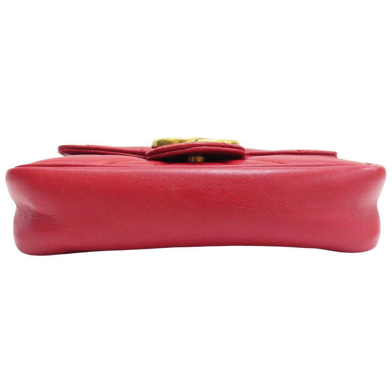 紅色 牛皮 GG Marmont 肩背包【GUCCI 古馳】 476433-3