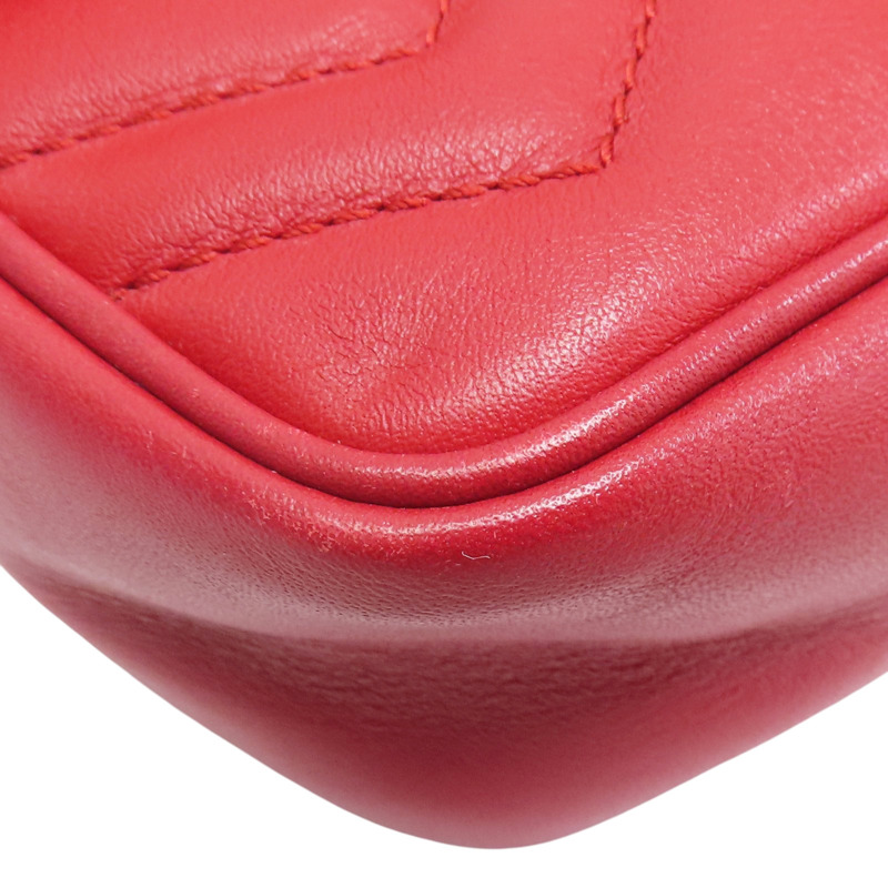 紅色 牛皮 GG Marmont 肩背包【GUCCI 古馳】 476433-8