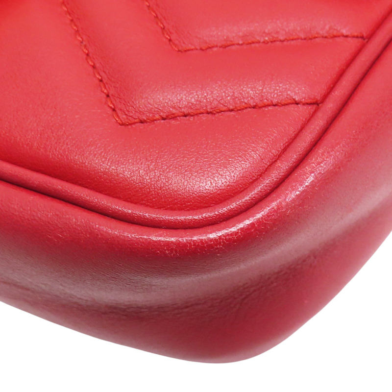 紅色 牛皮 GG Marmont 肩背包【GUCCI 古馳】 476433-9