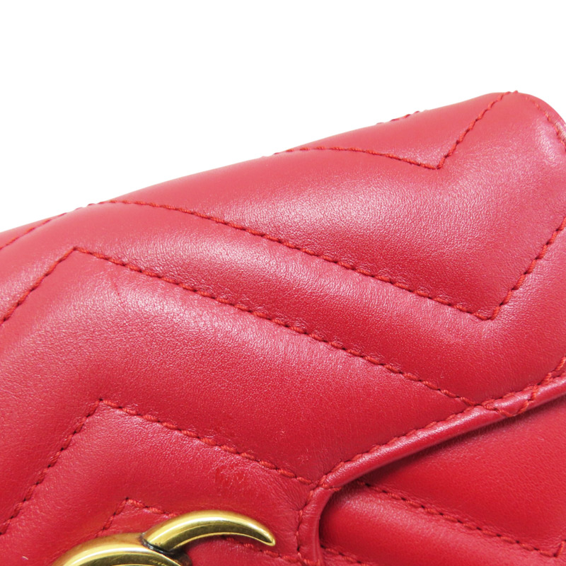 紅色 牛皮 GG Marmont 肩背包【GUCCI 古馳】 476433-13