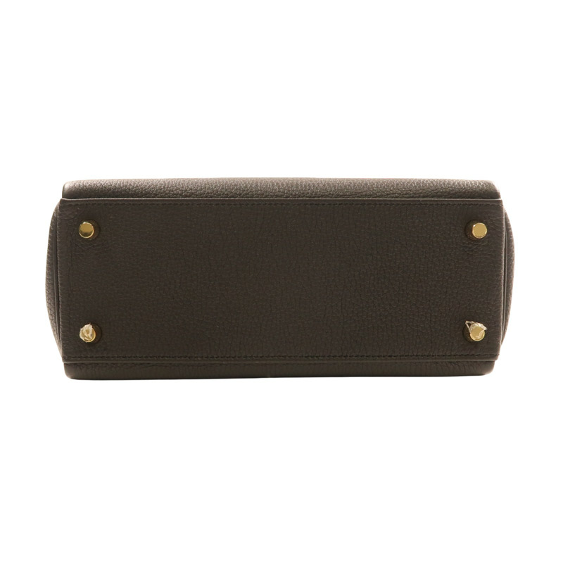 黑色 Togo牛革 Kelly 25 凱莉包 两用包 D刻 金扣【HERMES 愛馬仕】-3