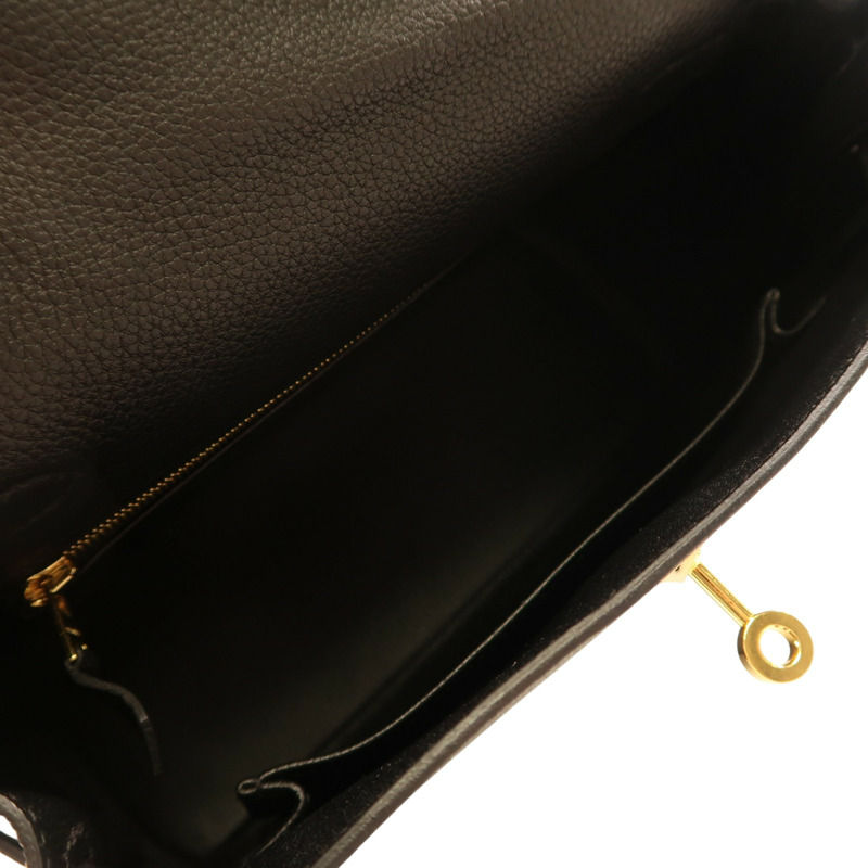 黑色 Togo牛革 Kelly 25 凱莉包 两用包 D刻 金扣【HERMES 愛馬仕】-11