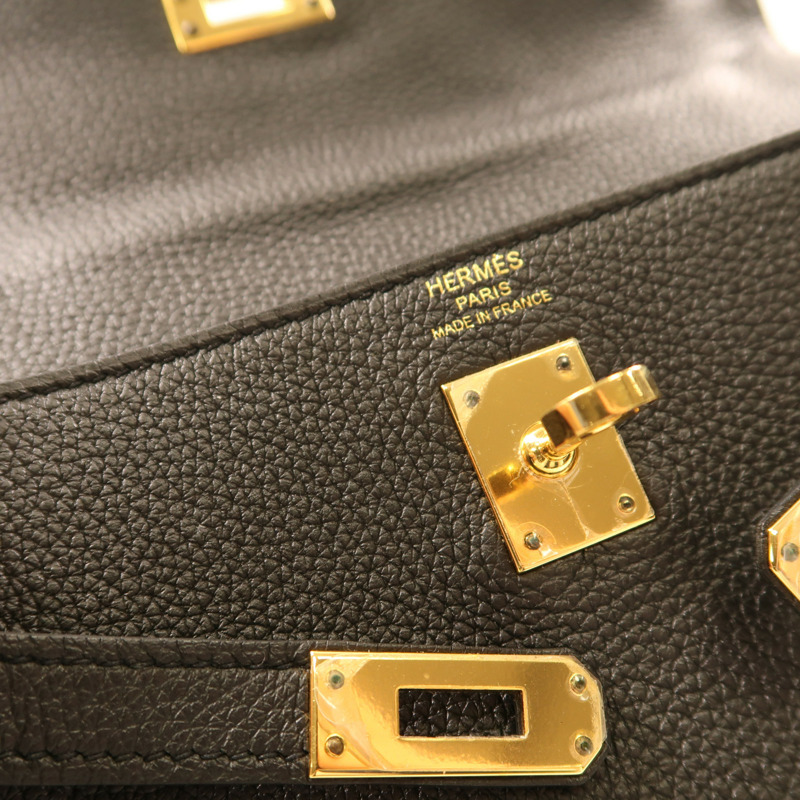 黑色 Togo牛革 Kelly 25 凱莉包 两用包 D刻 金扣【HERMES 愛馬仕】-12