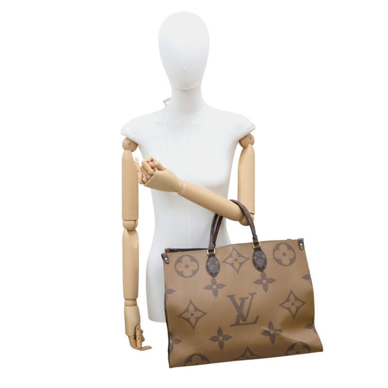 棕色 原花 Giant帆布 Onthego GM 两用包【LOUIS VUITTON LV 路易威登】 M45320-7