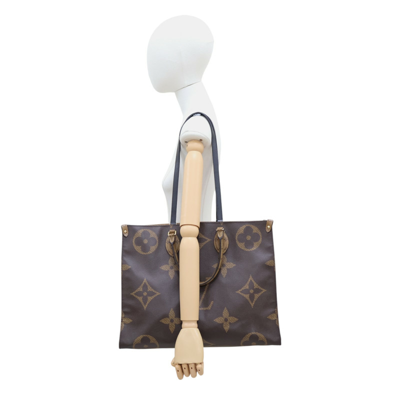 棕色 原花 Giant帆布 Onthego GM 两用包【LOUIS VUITTON LV 路易威登】 M45320-8