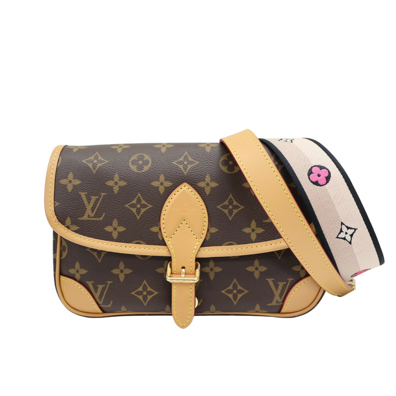 棕色 原花帆布 Diane 兩用包【LOUIS VUITTON LV 路易威登】 M45985-0