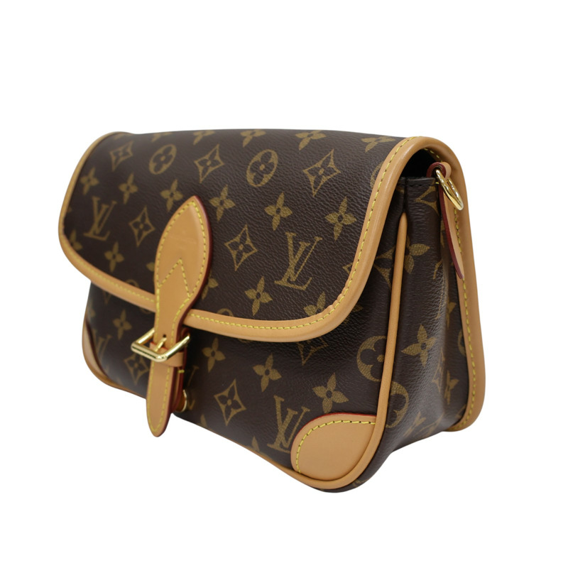 棕色 原花帆布 Diane 兩用包【LOUIS VUITTON LV 路易威登】 M45985-2