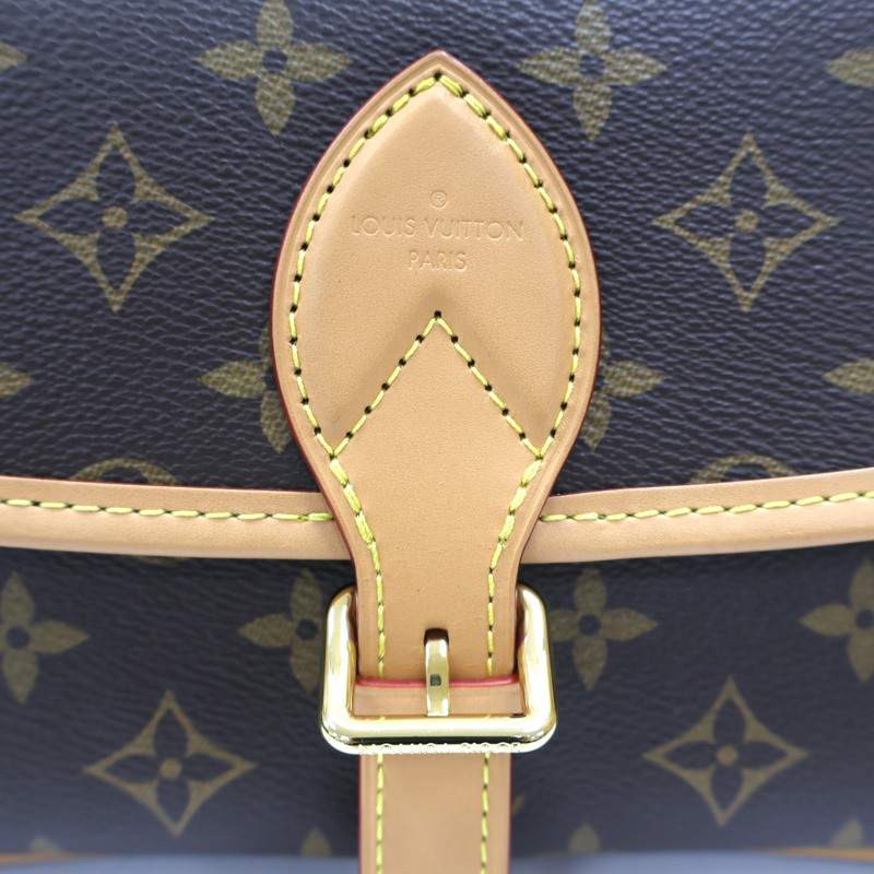 棕色 原花帆布 Diane 兩用包【LOUIS VUITTON LV 路易威登】 M45985-14