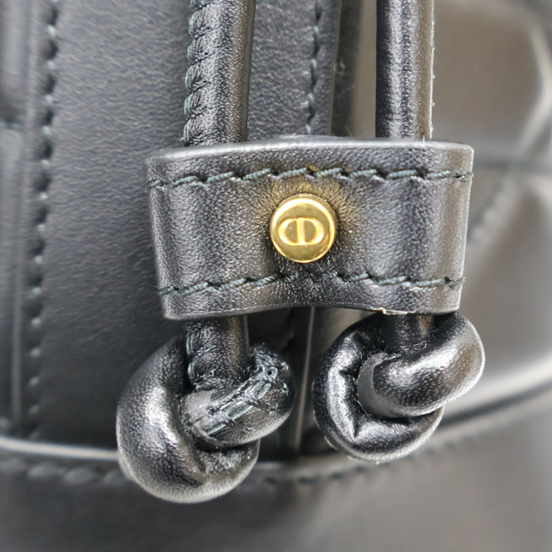 黑色 Macrocannage Cannage牛皮 Backpack 後背包【Dior 迪奧】 M3350UHOW-15