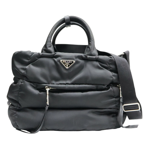 黑色 尼龍帆布 Tessuto Bag 兩用包【PRADA 普拉達】  BN2632