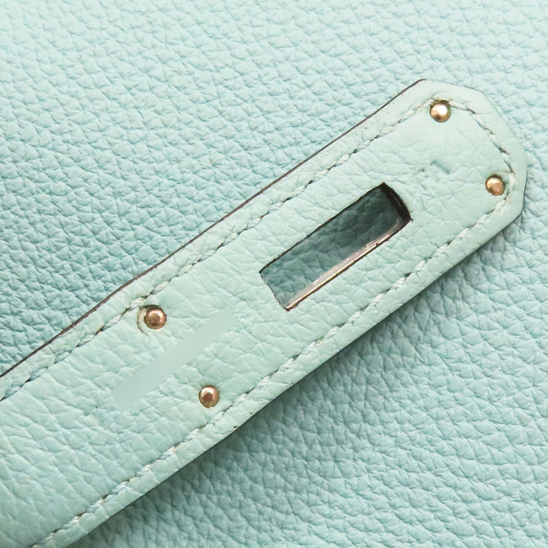 環礁藍 TOGO牛皮 Birkin 30 柏金包 手提包 T刻 銀扣【HERMES 愛馬仕】-8