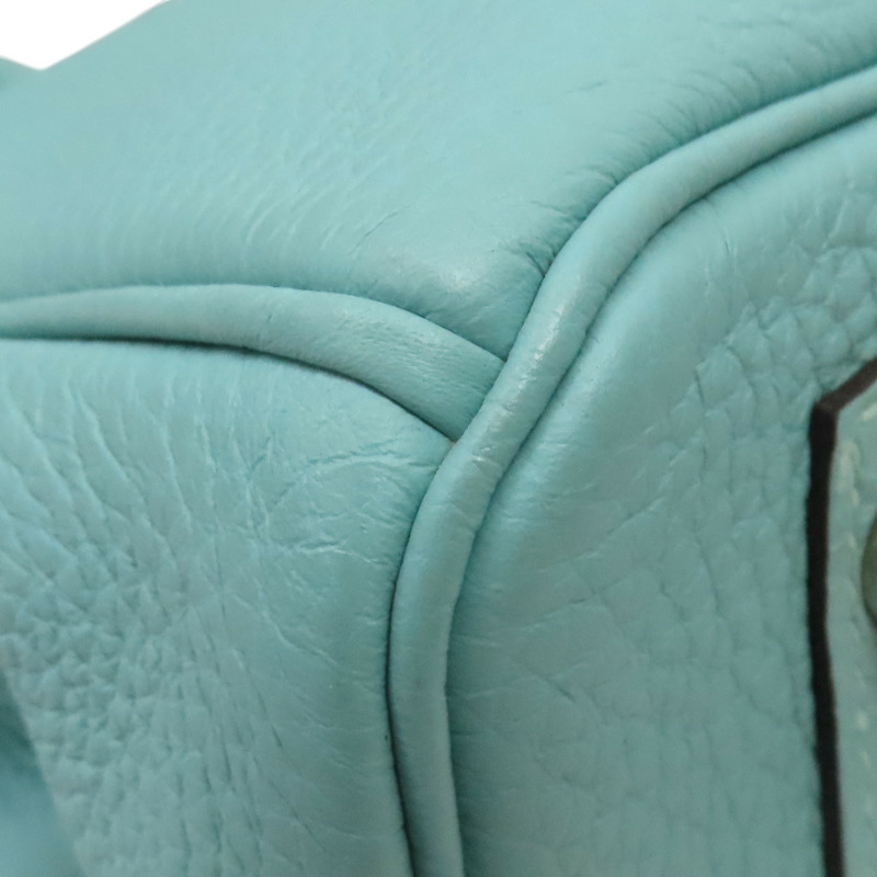 環礁藍 TOGO牛皮 Birkin 30 柏金包 手提包 T刻 銀扣【HERMES 愛馬仕】-10