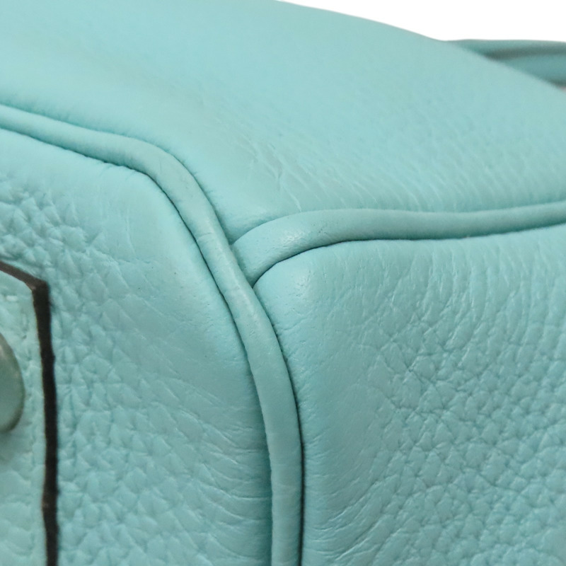 環礁藍 TOGO牛皮 Birkin 30 柏金包 手提包 T刻 銀扣【HERMES 愛馬仕】-13
