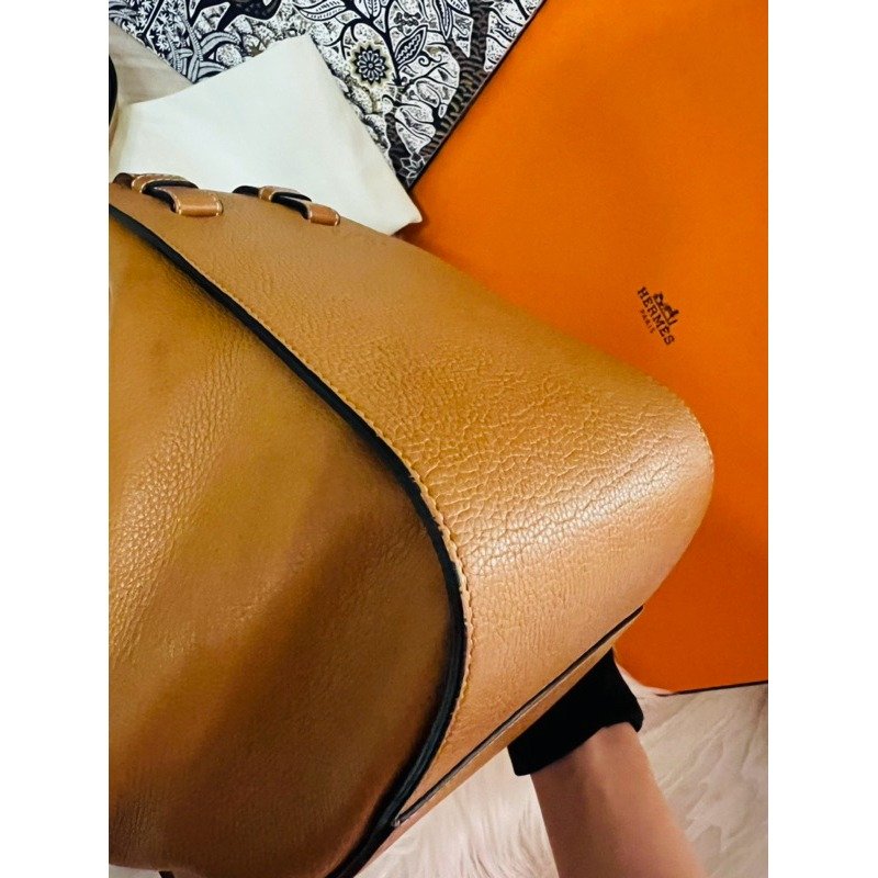 🌟Loewe Hammock 棕色 皮革吊床包 小號 9成新美品-4