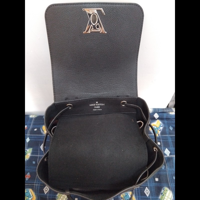 Louis Vuitton 黑色皮革後背包-3