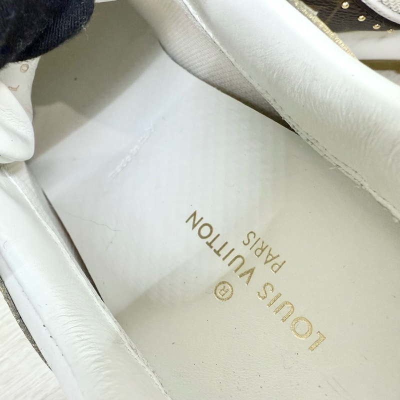 LV老花拚白底run away運動鞋1A4XNH-9