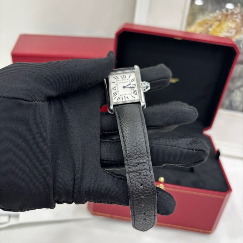 Cartier/卡地亞中型戰車 WSTA0041，石英機芯，表徑22.5*33.7mm 原廠成色 22年1月卡大全套，聯保至2030年-3