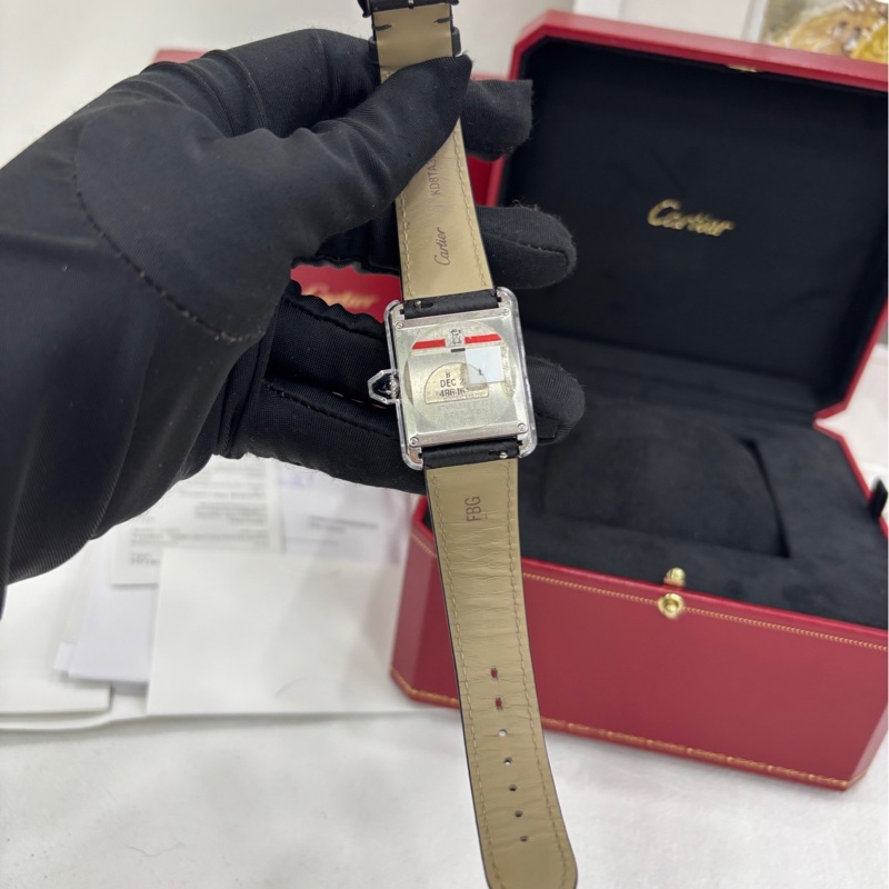 Cartier/卡地亞中型戰車 WSTA0041，石英機芯，表徑22.5*33.7mm 原廠成色 22年1月卡大全套，聯保至2030年-4
