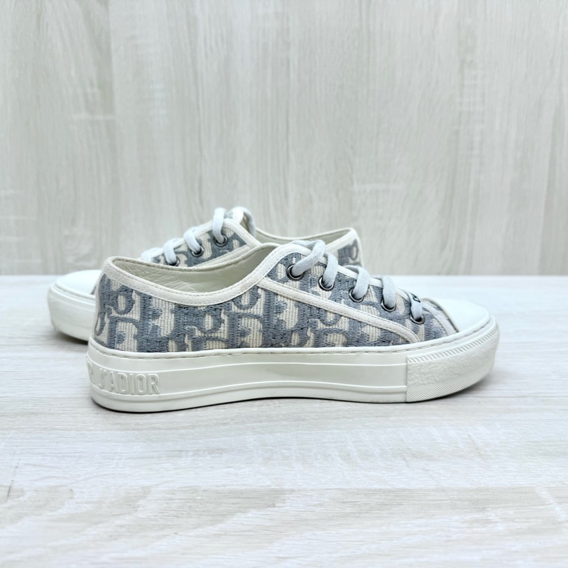 DIOR灰色緹花刺繡Walkn帆布球鞋-7