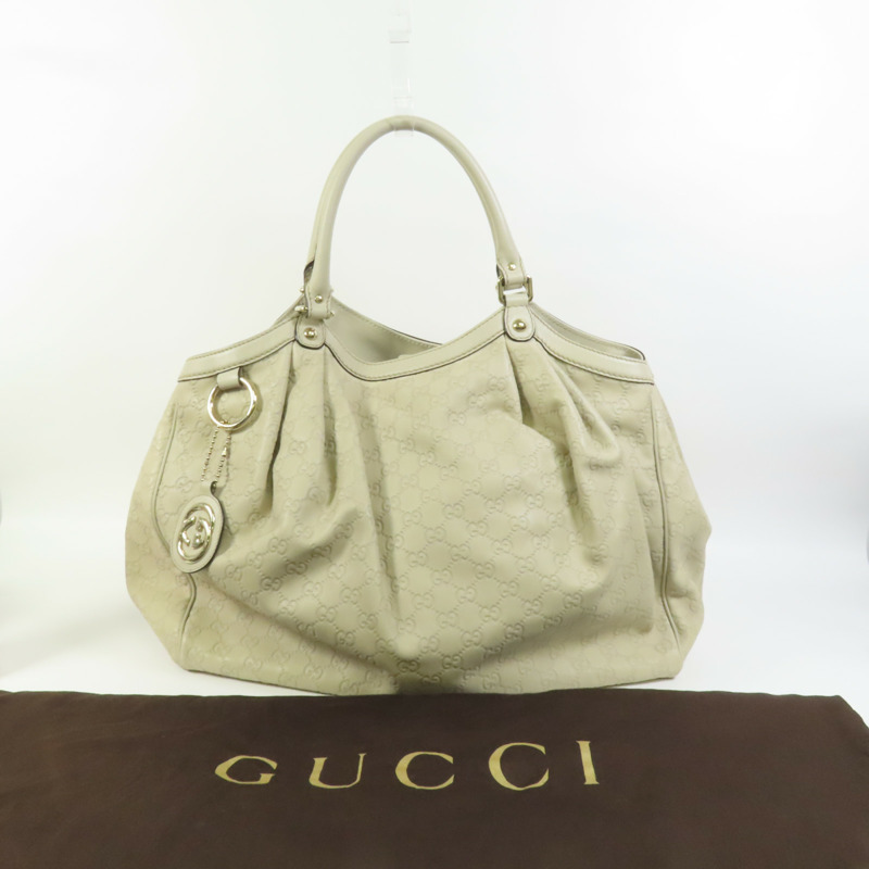 GUCCI 牛皮皮革Sukey Large Tote Bag金扣手挽袋-10