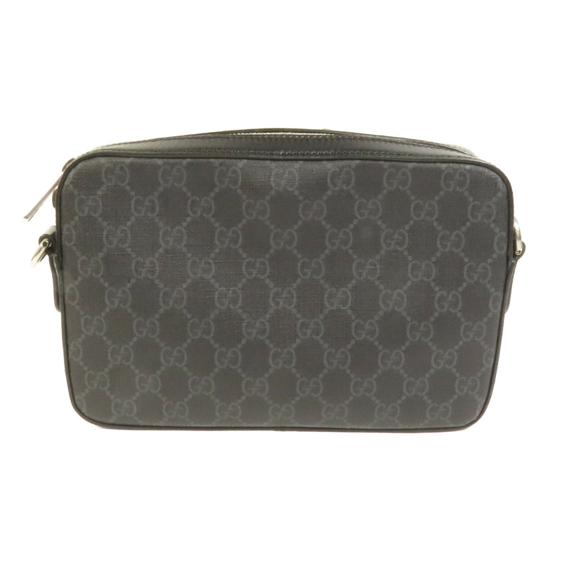 GUCCI 塗層帆布Shoulder Bag銀扣肩背袋-1