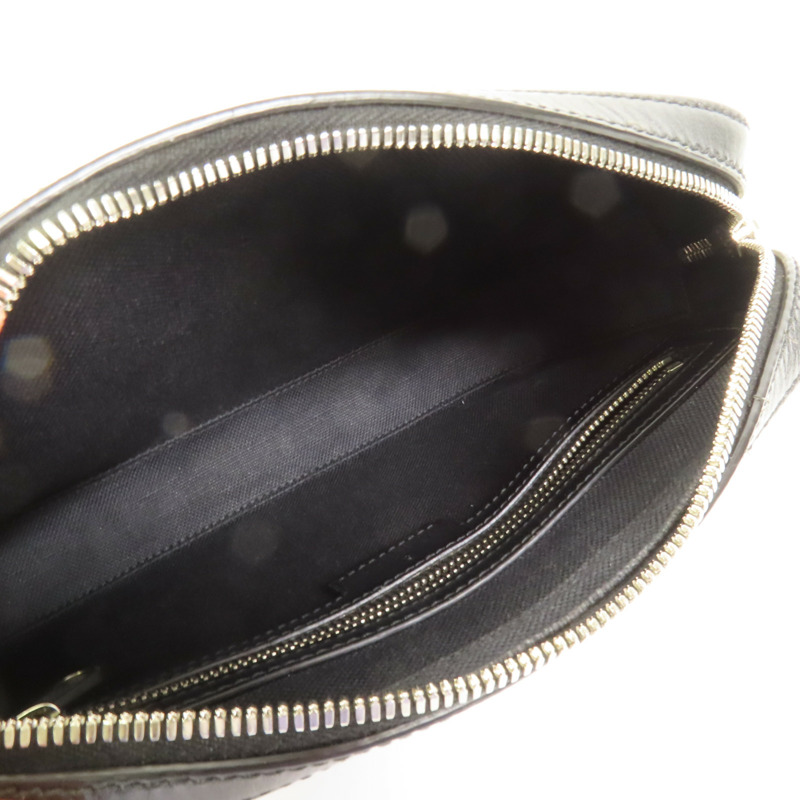 GUCCI 塗層帆布Shoulder Bag銀扣肩背袋-5