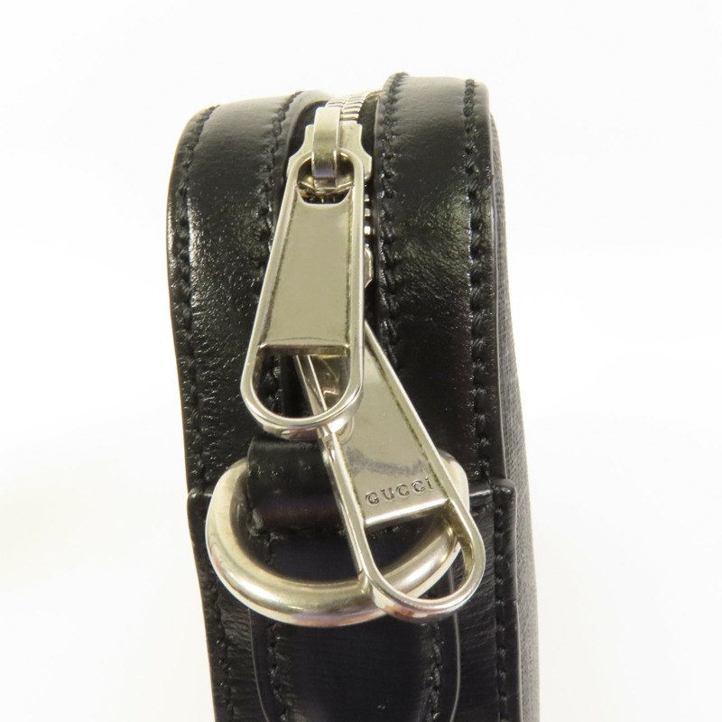 GUCCI 塗層帆布Shoulder Bag銀扣肩背袋-6