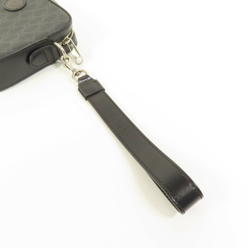 GUCCI 塗層帆布Shoulder Bag銀扣肩背袋-9