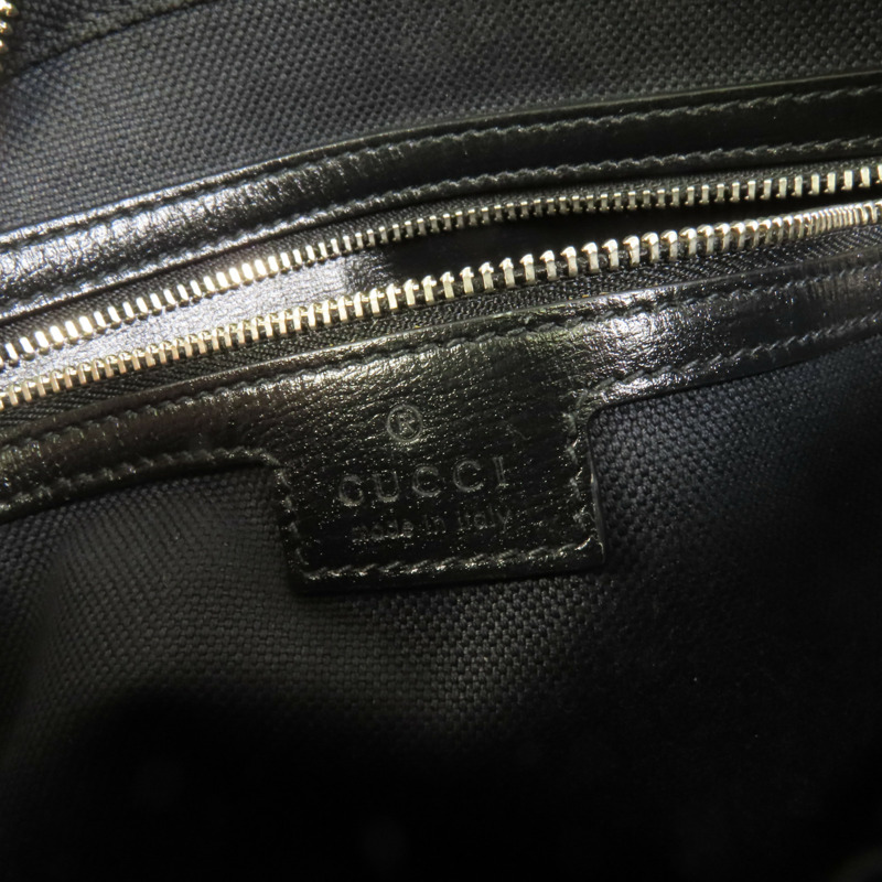 GUCCI 塗層帆布Shoulder Bag銀扣肩背袋-10