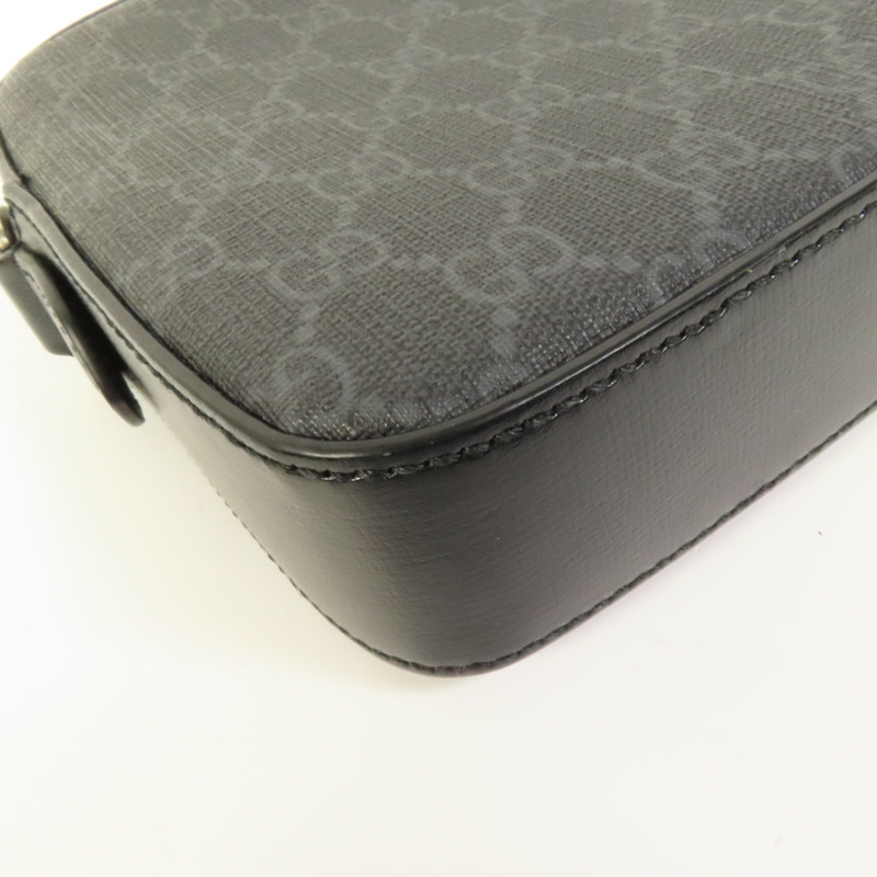 GUCCI 塗層帆布Shoulder Bag銀扣肩背袋-12