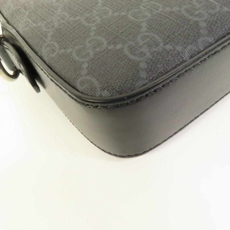 GUCCI 塗層帆布Shoulder Bag銀扣肩背袋-14