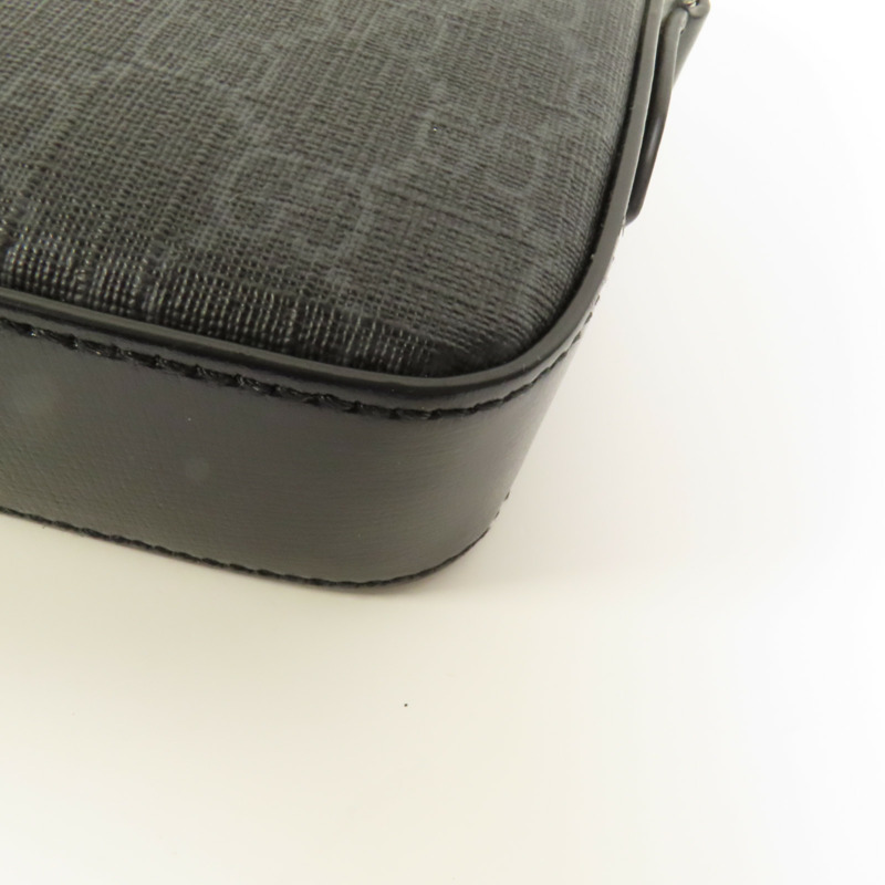 GUCCI 塗層帆布Shoulder Bag銀扣肩背袋-15