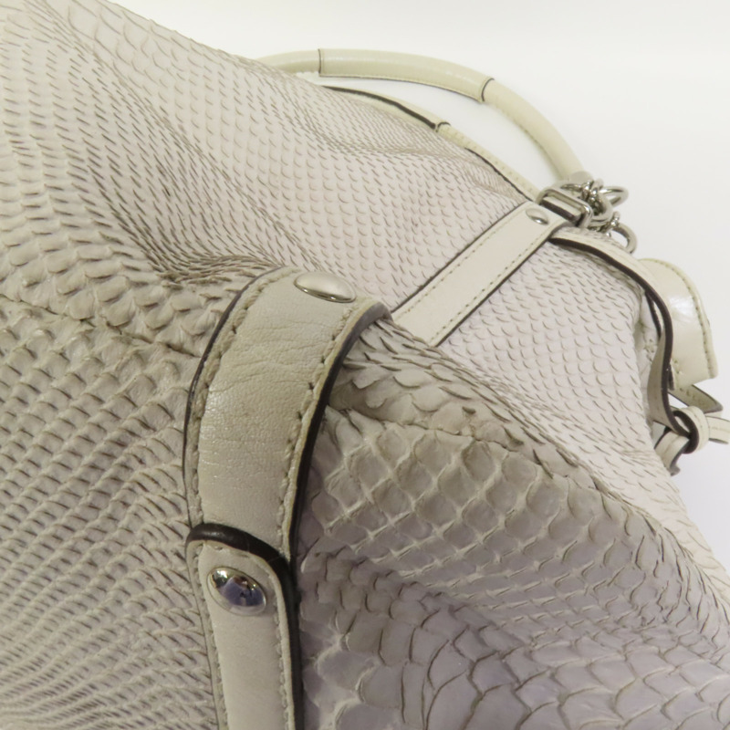 COACH 牛皮皮革2way Shoulder Bag銀扣手挽肩背兩用袋-13