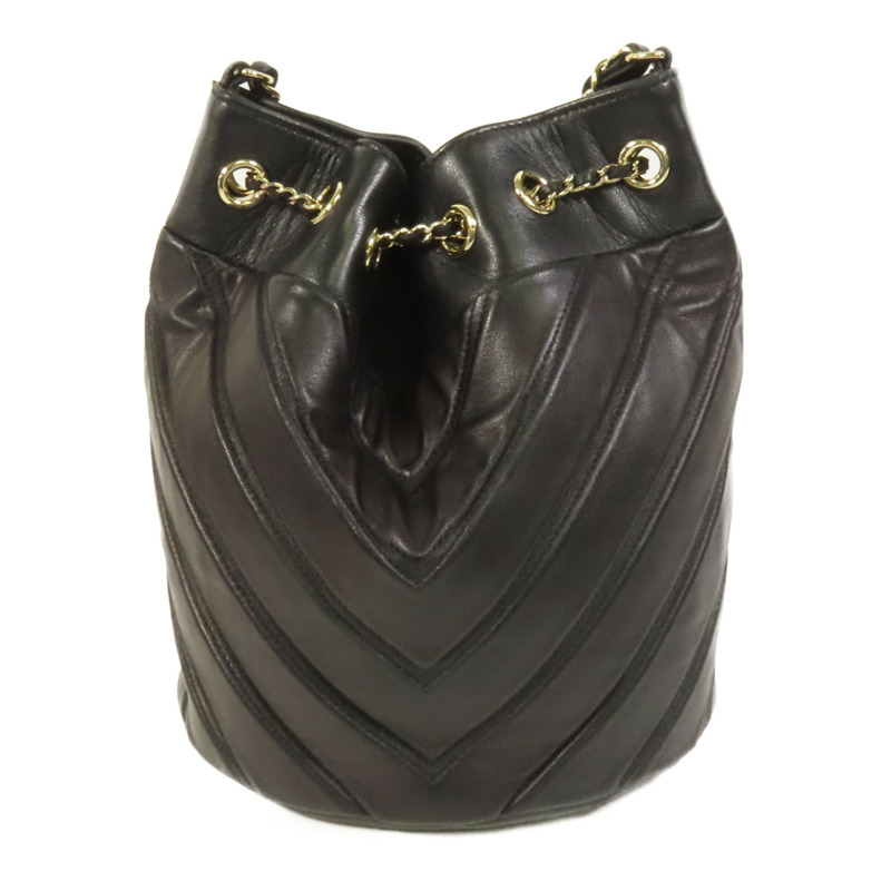 CHANEL 羊皮皮革Chain Shoulder Bag金扣肩背袋-1