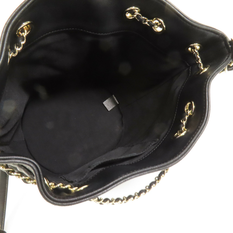 CHANEL 羊皮皮革Chain Shoulder Bag金扣肩背袋-4