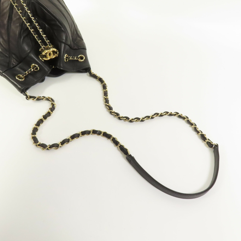 CHANEL 羊皮皮革Chain Shoulder Bag金扣肩背袋-5