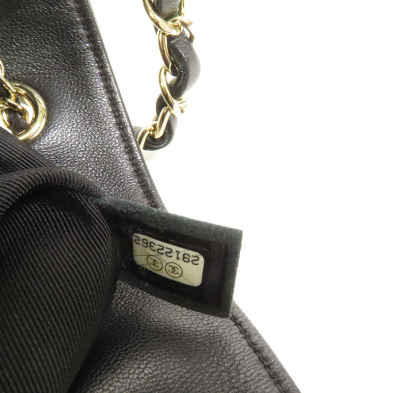 CHANEL 羊皮皮革Chain Shoulder Bag金扣肩背袋-8