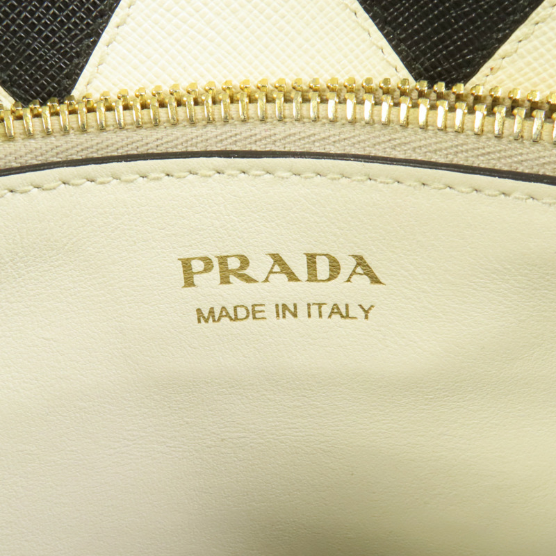 PRADA Saffiano皮革Shoulder Bag金扣手挽肩背兩用袋-7
