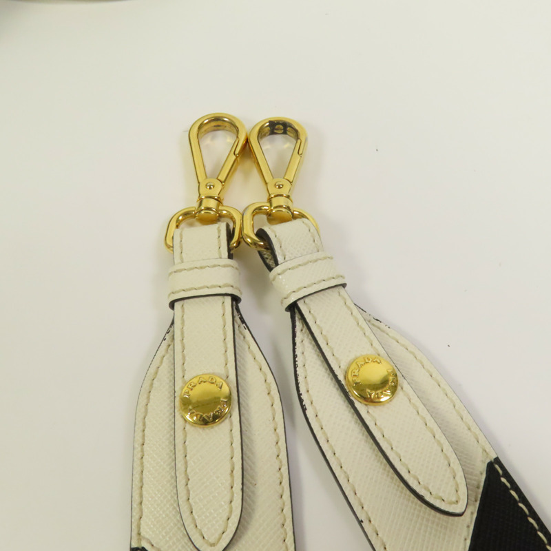 PRADA Saffiano皮革Shoulder Bag金扣手挽肩背兩用袋-9