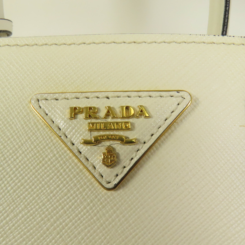 PRADA Saffiano皮革Shoulder Bag金扣手挽肩背兩用袋-10