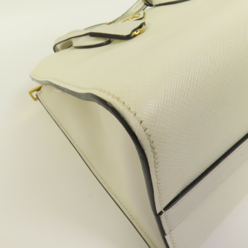 PRADA Saffiano皮革Shoulder Bag金扣手挽肩背兩用袋-15
