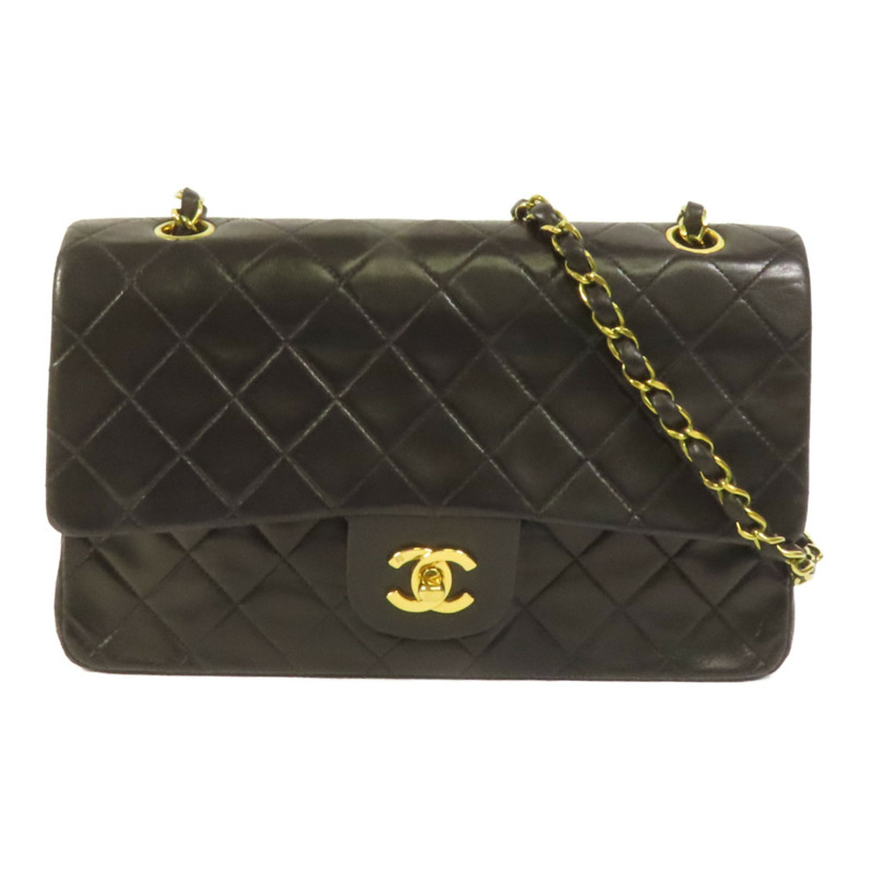 CHANEL 羊皮皮革Vintage Classic 25金扣鏈帶肩背袋-0