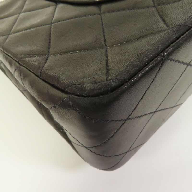 CHANEL 羊皮皮革Vintage Classic 25金扣鏈帶肩背袋-14