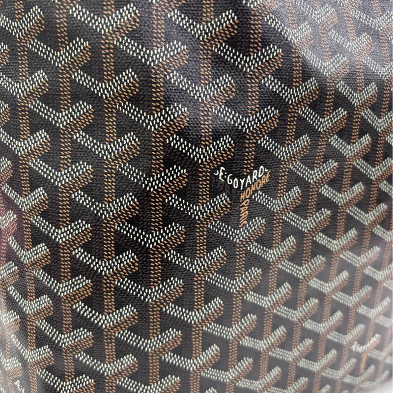 GOYARD/戈雅黑色Y字印花小號單肩購物袋-7