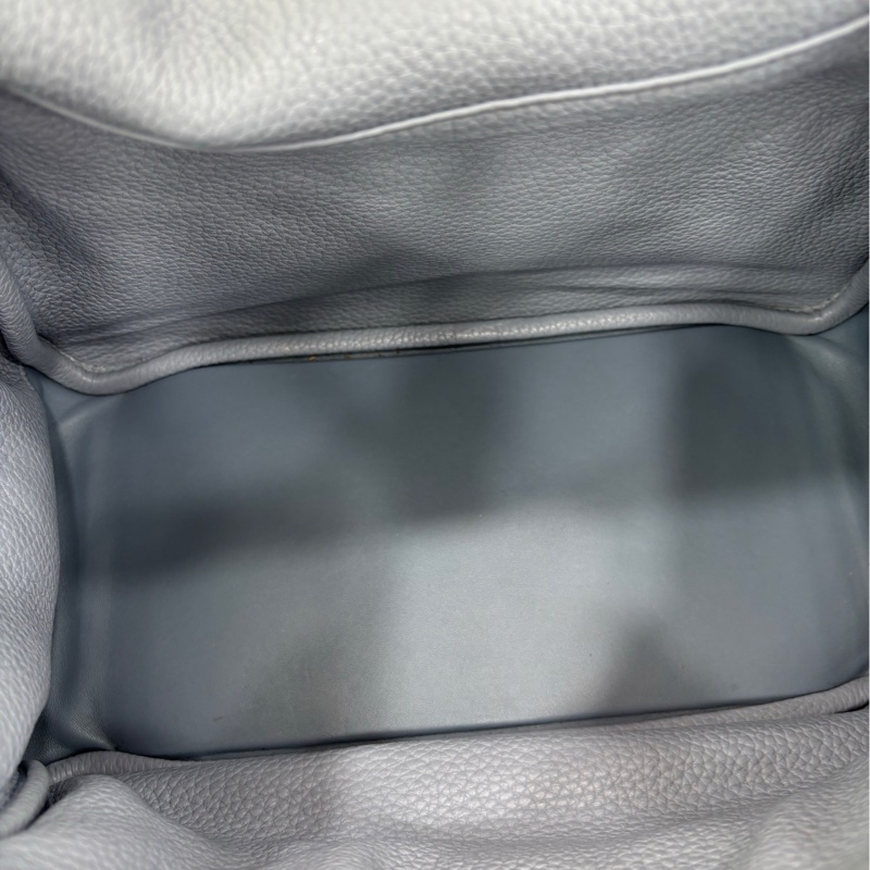 Hermes愛馬仕Lindy30 J7 亞麻藍 Blue Lin 框Q刻-7