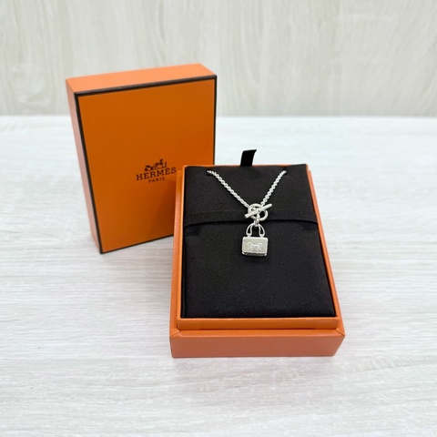HERMES925銀色康康項鍊H121324B00